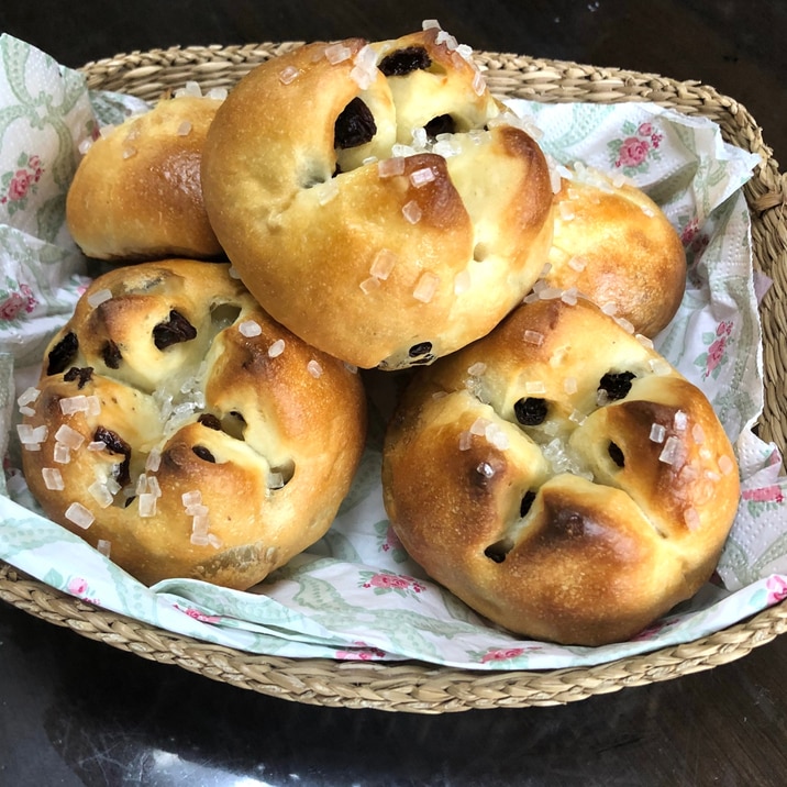基本のレーズンパン ️手ごねで楽しく レシピ・作り方 by 善ちゃん|楽天レシピ